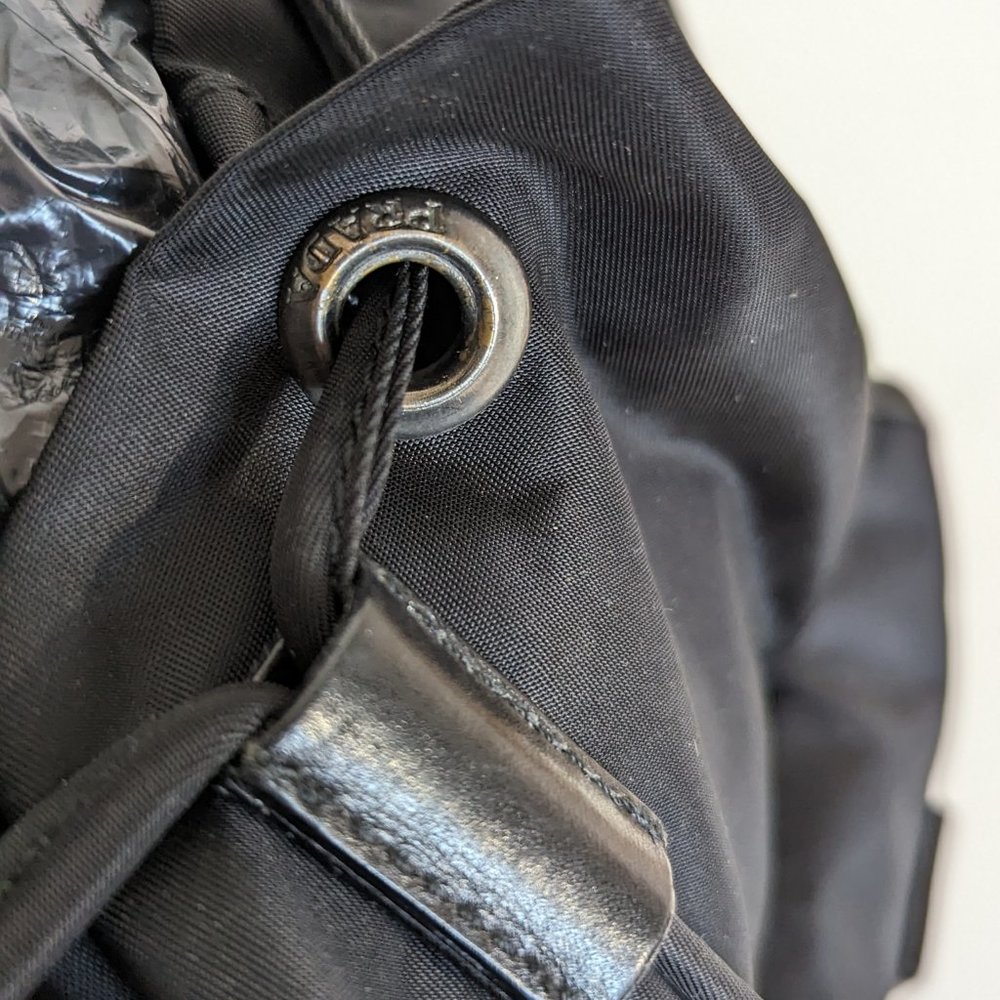 Authentic Prada Nylon Medium Backpack Black 2pock… - image 6